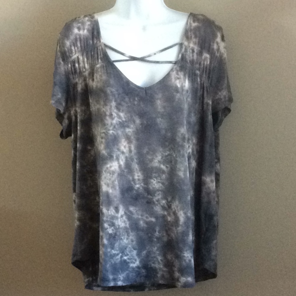 AEO Tie Dye V Neck Top